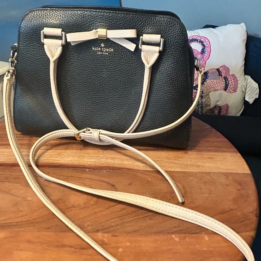Kate Spade Black and Cream Satchel